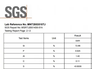 SGS certificate closeup