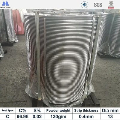 carbon coredwire with carbon content 97% with steel pallet