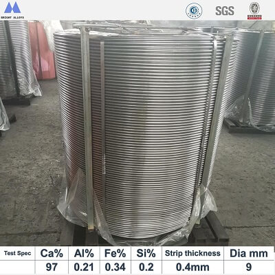 Calcium 97 cored wire chemistry analysis