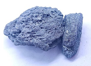 High carbon silicon grade 6015 (C60% Si15%) lump appearance showing metallic luster, dark gray to black color, typical irregular lump shape