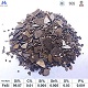 Manganese metal flake 99.7% appearance with metallic sheen, typical flake shape and irregular edges, with chemical composition specifications table below, angle 1