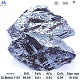 Silicon metal grade 1101 lump appearance showing metallic luster,silvery color,typical irregular lump shape, with chemical composition specifications table below