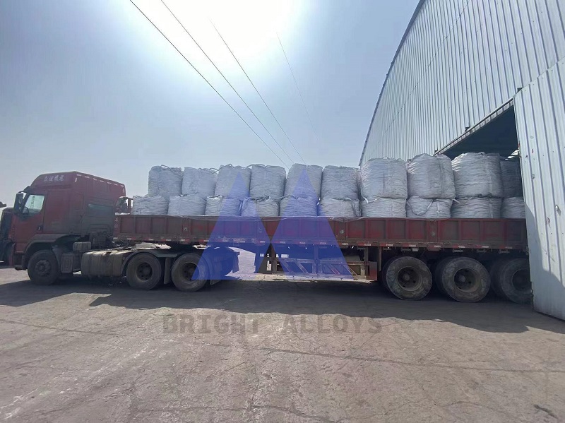 BRIGHT ALLOYS shipment silicon briquette by truck